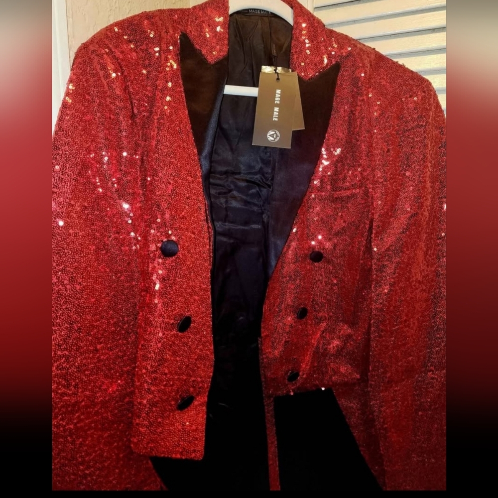 Sequin Red men's Jacket